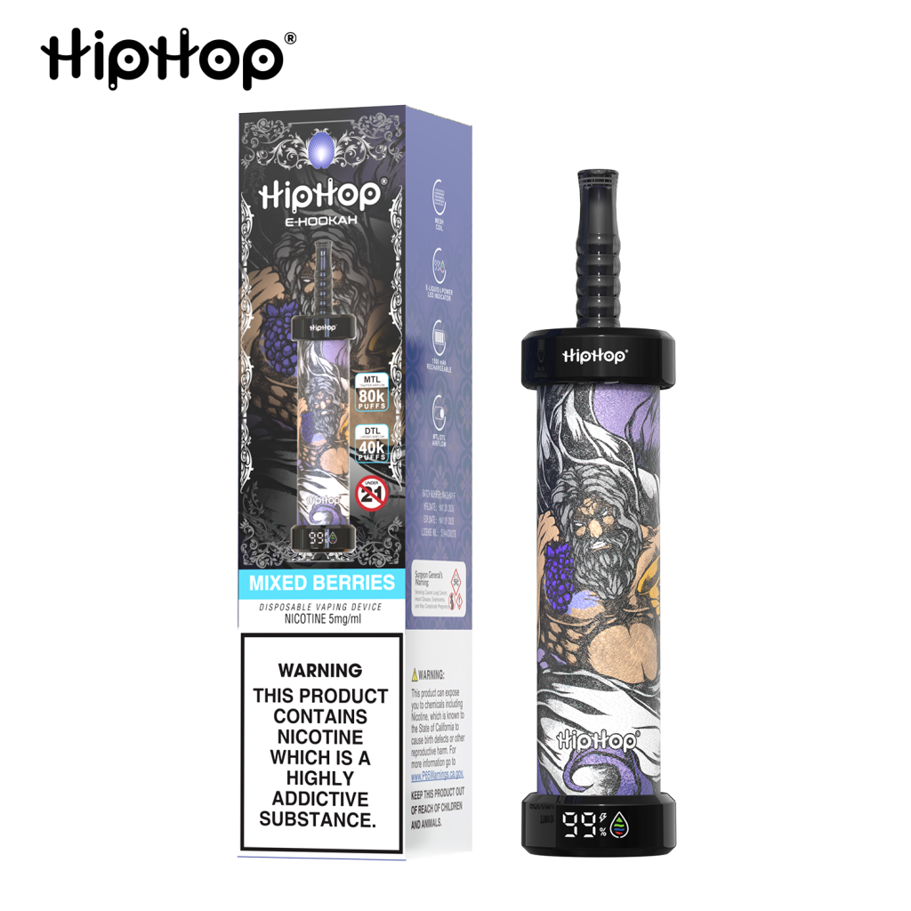 HIPHOP 80k Puffs Prefilled Hookah Vape | Rechargeable